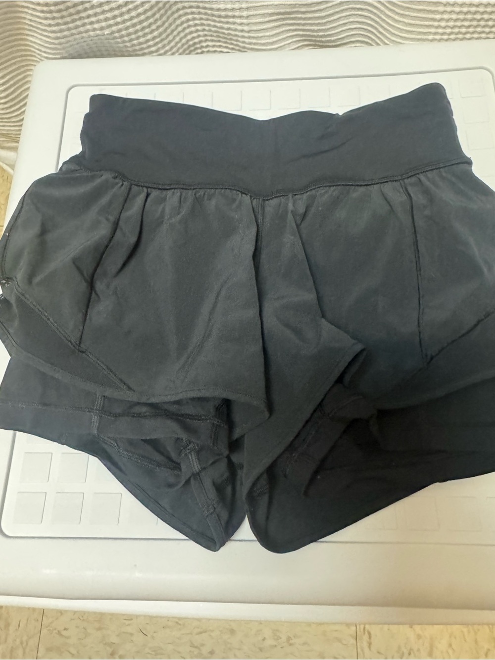 lululemon athletica Black Layered Athletic Skort Shorts